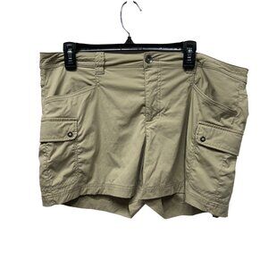 Eddie Bauer nylon plus size tan cargo outdoor shorts 16